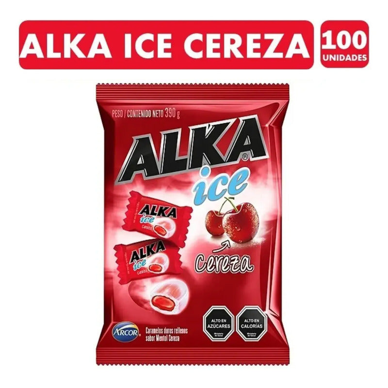 Alka Ice Sabor Cereza De Arcor - (bolsa Con 100 Unidades)