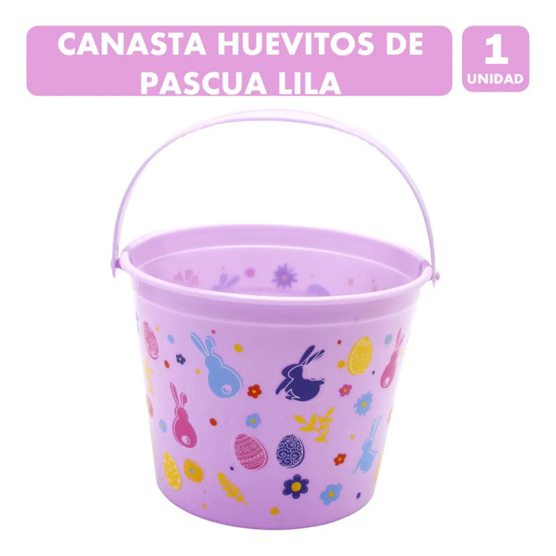 Canasta Para Huevitos De Pascua - Color Lila