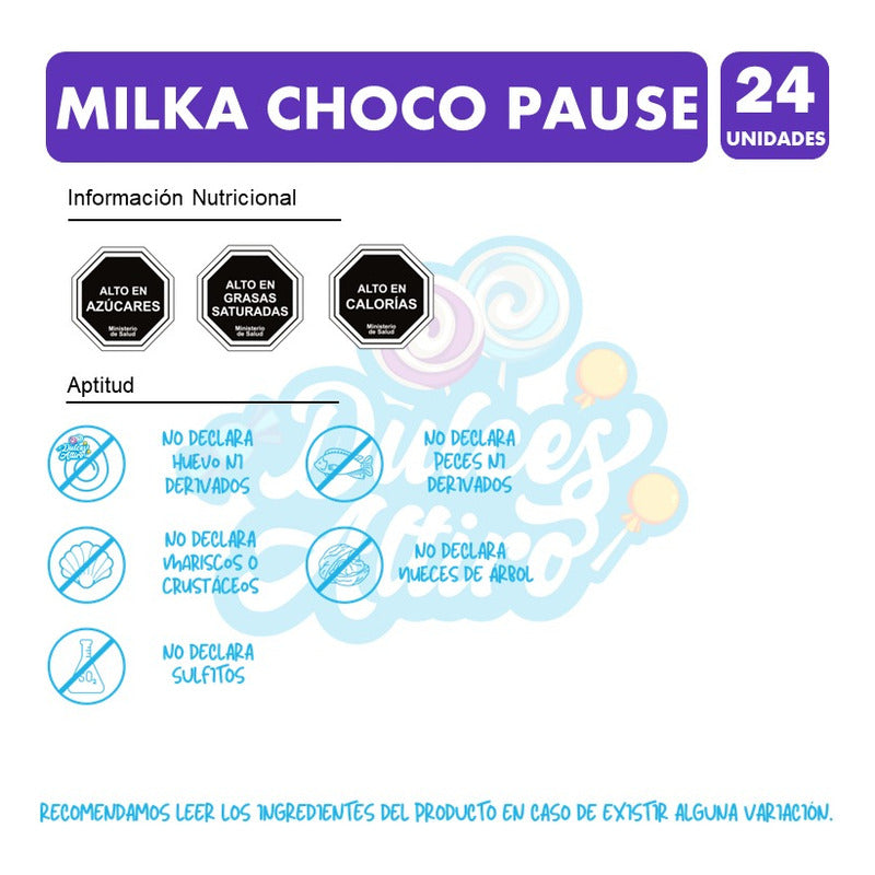 Chocolate Milka Choco Pause - Oblea Rellena (caja Con 24un)
