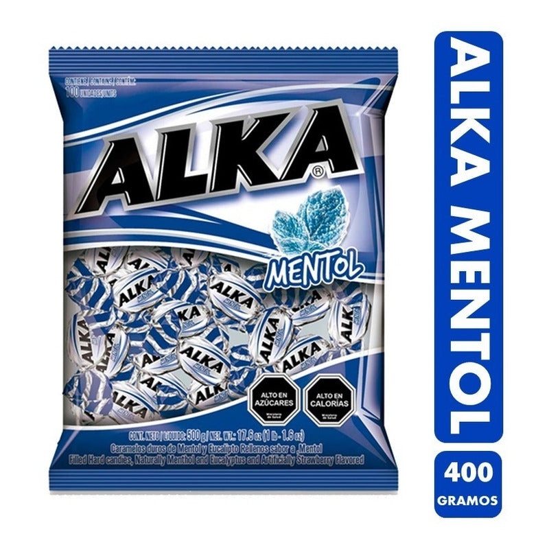 Caramelo Tradicional Alka Mentol (bolsa De 400gr)