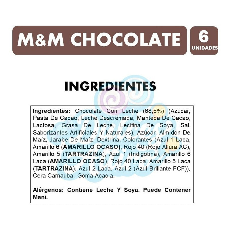 Chocolate M&m Clásico (pack De 6 Unidades)