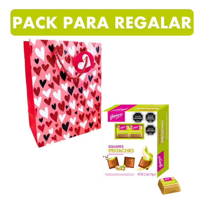 Pack Bombones Premium Pistacho Goplana 1kg + Bolsa De Regalo