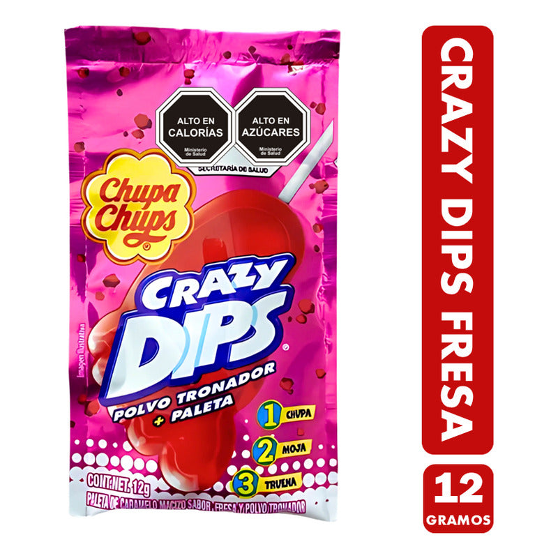 Petazeta Crazy Dips Sabor Fresa De Chupa Chups (12 Gramos)
