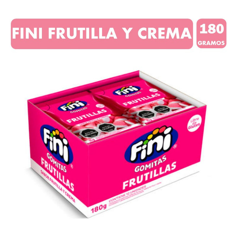 Fini Gomitas Con Sabor A Frutilla Y Crema  (contiene 180 Gr)