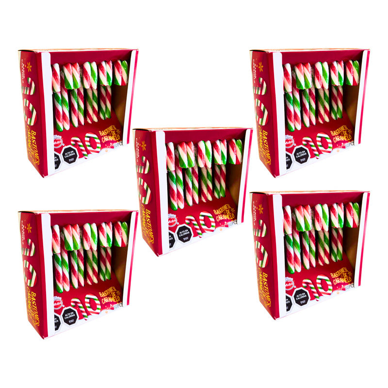 Bastones Navideños Especial Navidad De Mabú - Pack 5 U