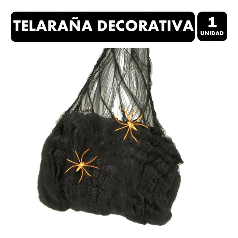 Telaraña Decorativa Negro Especial Halloween (20 Gramos)