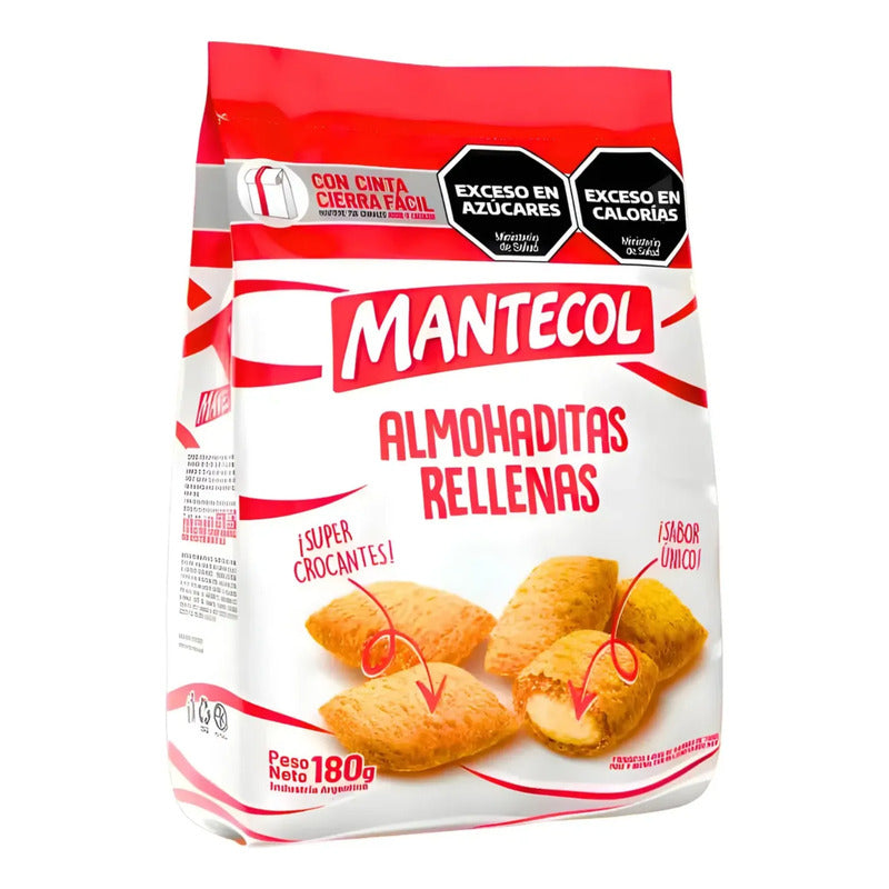 Mantecol Almohaditas Rellenas Crocantes - Bolsa 180 Gramos