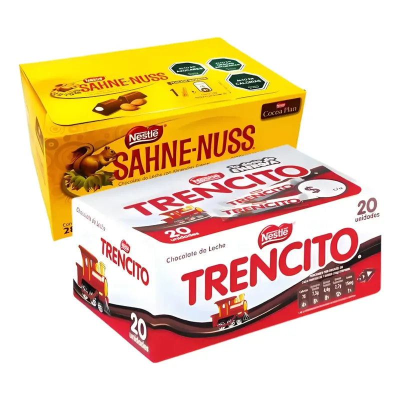 Pack Chocolates Sahne Nuss  Y Trencito De Nestlé (2 Uni)