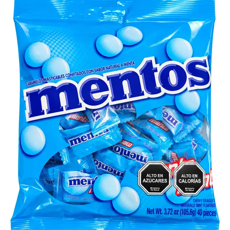 Mentos Caramelos Masticables Sabor Menta (bolsa 40 Unidades)