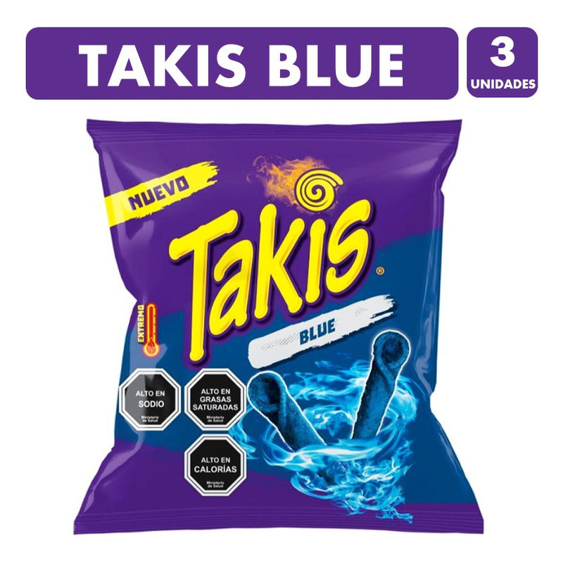 Takis Blue - Tortilla De Maíz Extra Picante (pack De 3 Uni)