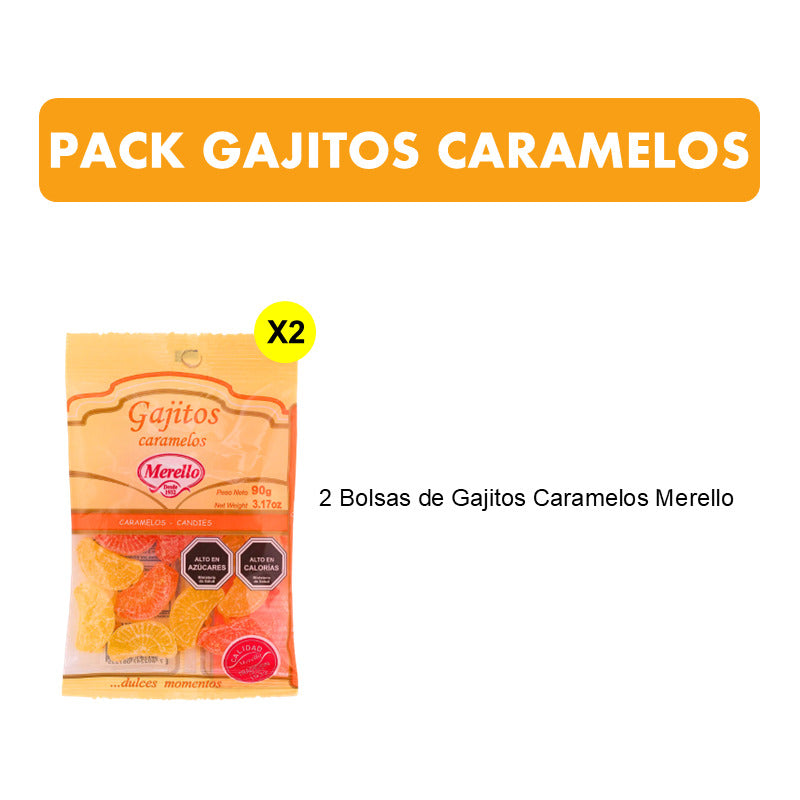 Caramelos Gajitos Sabor Cítrico De Merello (pack 2 Unidades)
