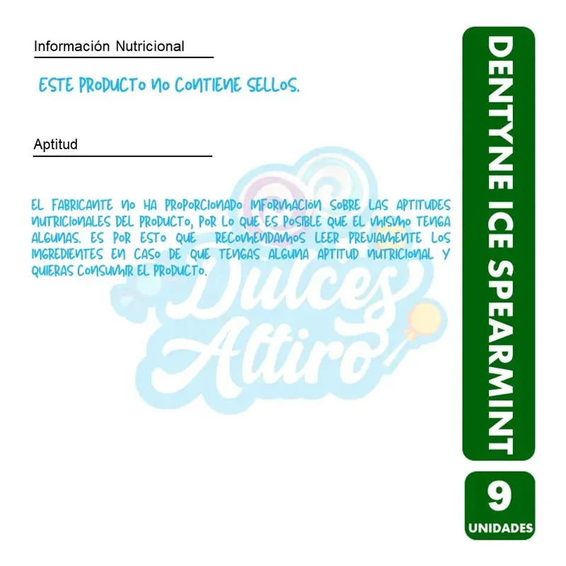 Dentyne Verde - Chicle Ice Spearmint (caja Con 9 Unidades)