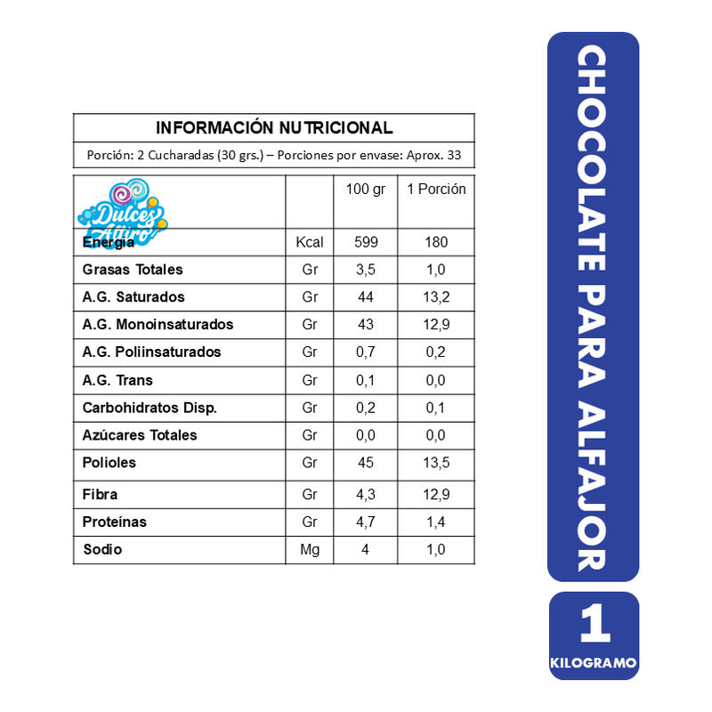 Chocolate Caravella Para Alfajores En Discos (bolsa De 1 Kg)