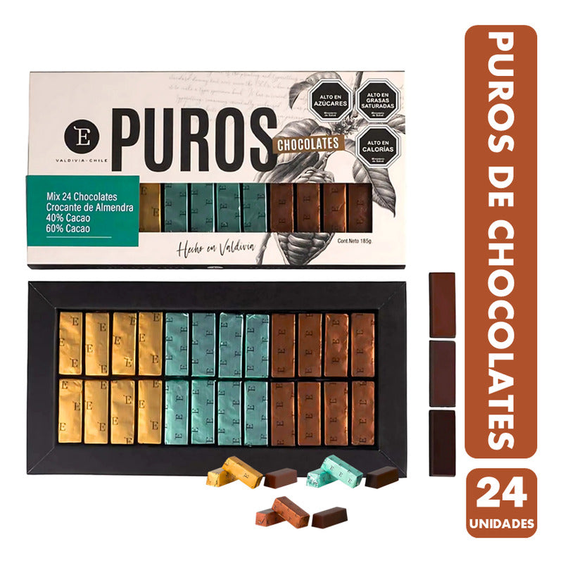 Chocolate En Forma De Puros - Entrelagos (caja Con 24 Uni)