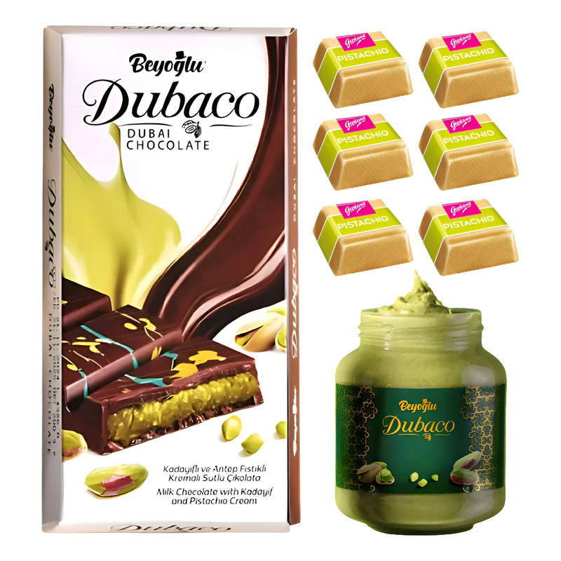 Chocolate Dubai + Pasta De Pistacho + Mini Bombones Pistacho