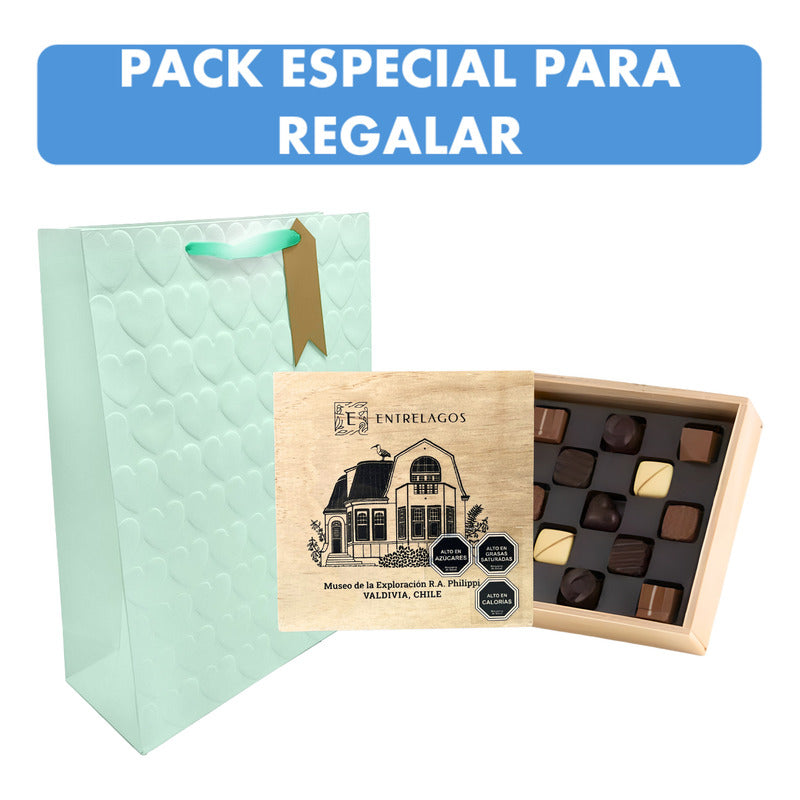 Bombones De Chocolates Entrelagos + Bolsa De Regalo 14f