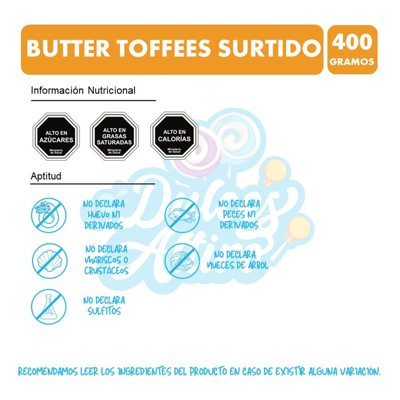 Caramelos Butter Toffes Surtido (bolsa Con 66 Unidades)