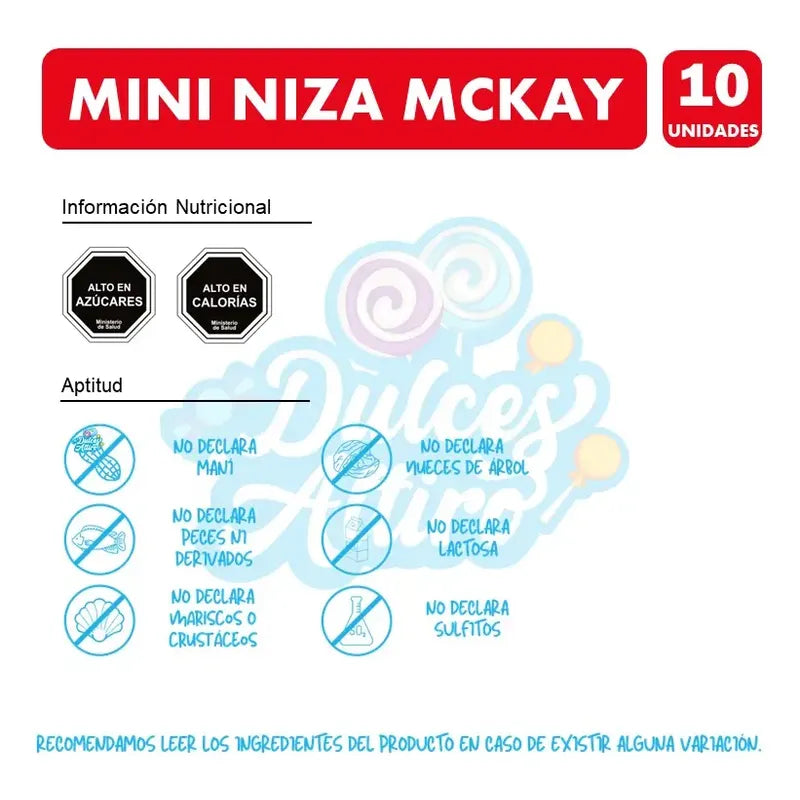 Niza Mini Galletas Para Colación De Mckay(pack Con 10 Uni)