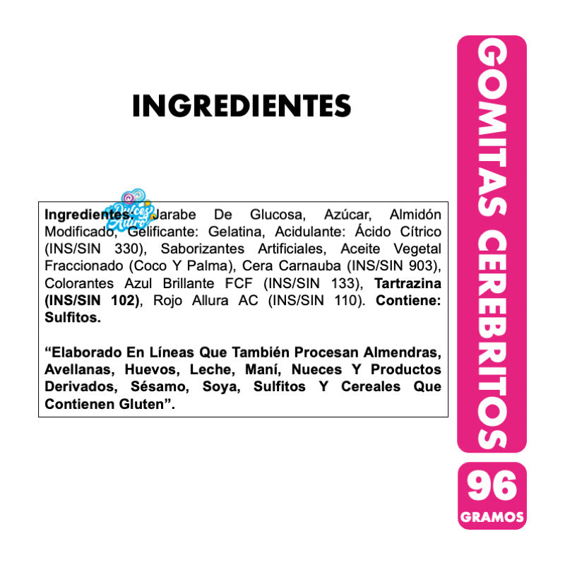 Dulces Para Halloween - Gomitas En Forma De Cerebros (96 Gr)