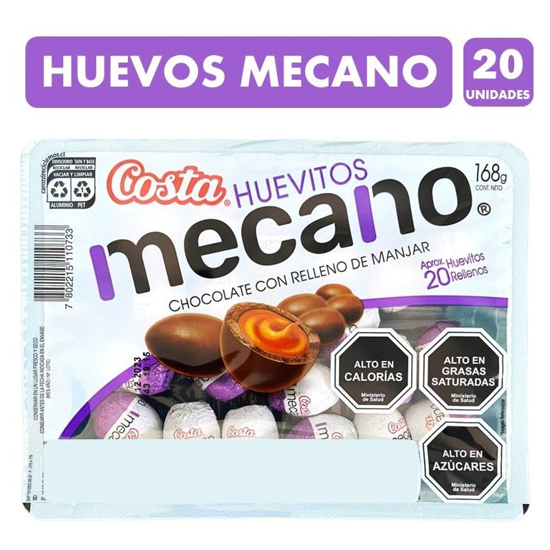Huevitos De Pascua Mecano, Relleno Manjar -bandeja Con 20uni
