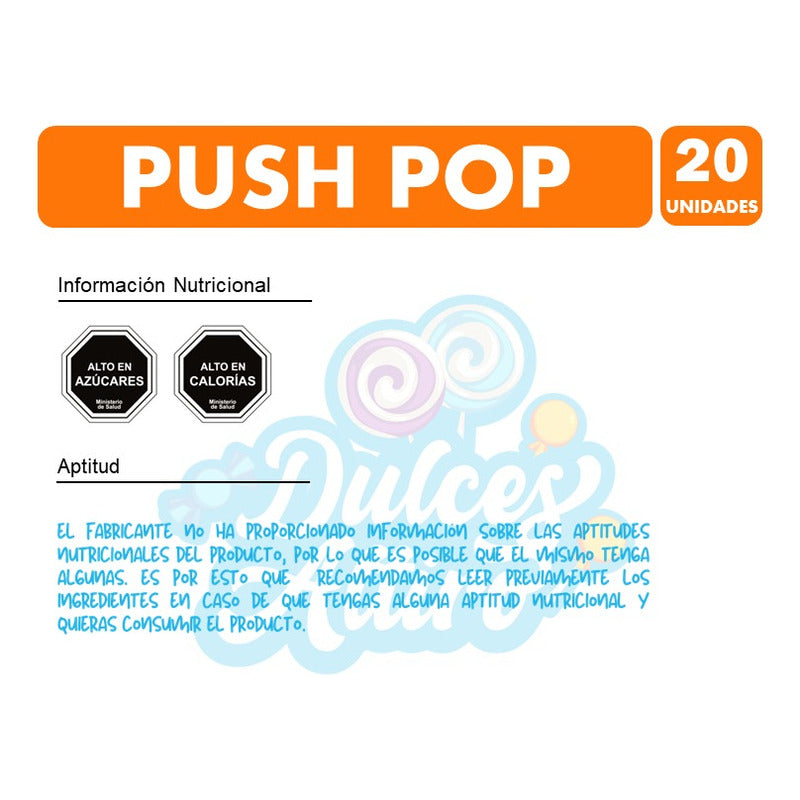 Push Pop Duo - Chupadedos Sin Gluten (caja Con 20 Unidades)