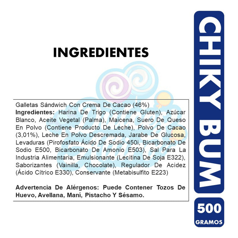 Galletas Sandwich Chiky Bum, Fruna - Paquete De 500gr (16u)