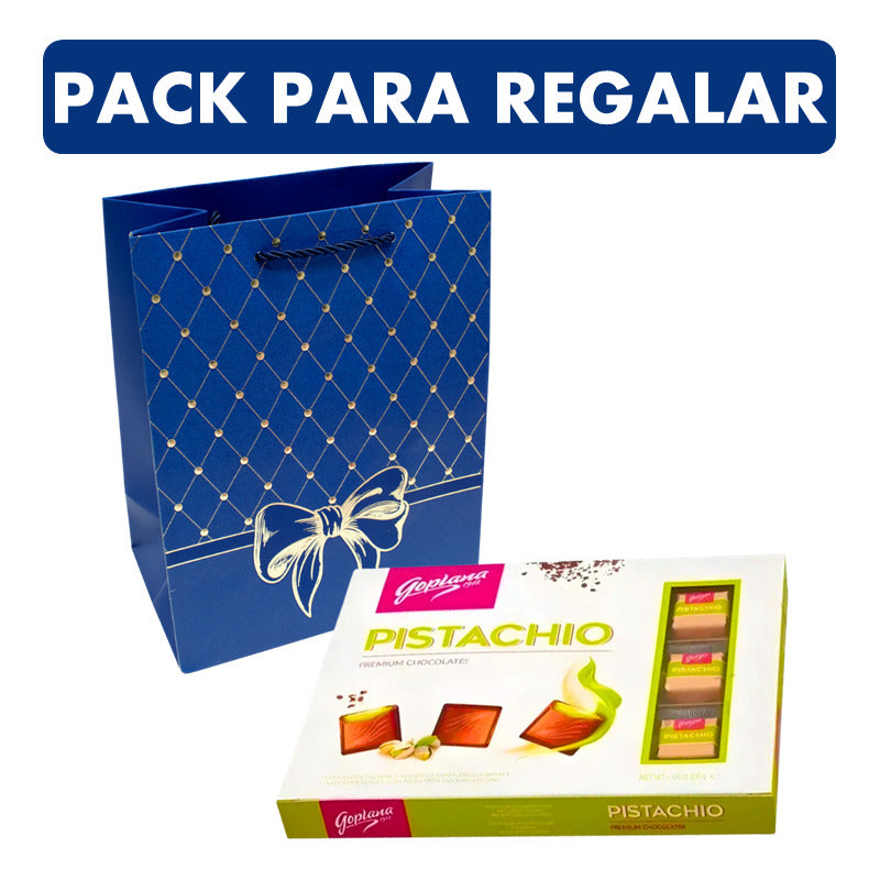 Pack Bombones Premium Pistacho Goplana + Bolsa De Regalo