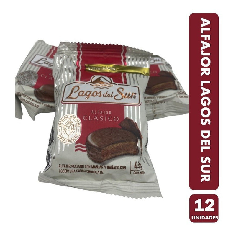 Alfajor Lagos Del Sur Sabor Clásico (pack De 12 Unidades)