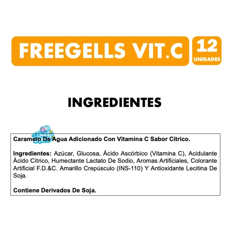 Freegells Caramelos Sabor Cítrico Con Vit.c (display 12 Uni)
