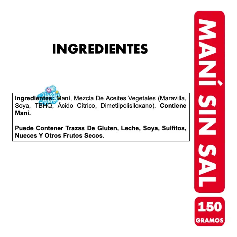 Maní Sin Sal De Marco Polo Para Compartir - Contiene 150 Gr