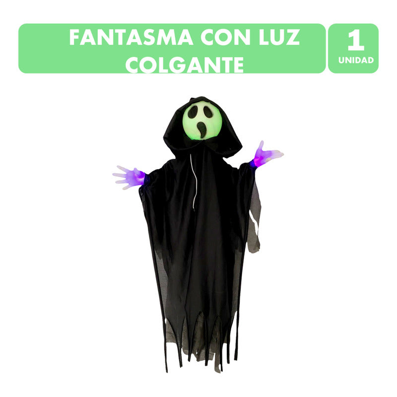 Fantasma Con Luz Colgante De Hallowen De 90cm Deco Halloween