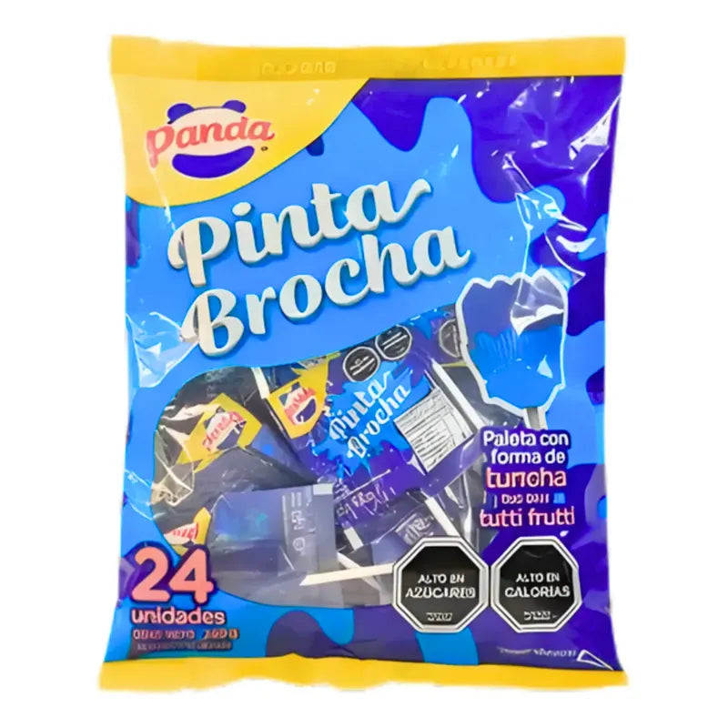 Paleta Pinta Brocha De Panda Sabor Tutti Frutti (24 Uni)