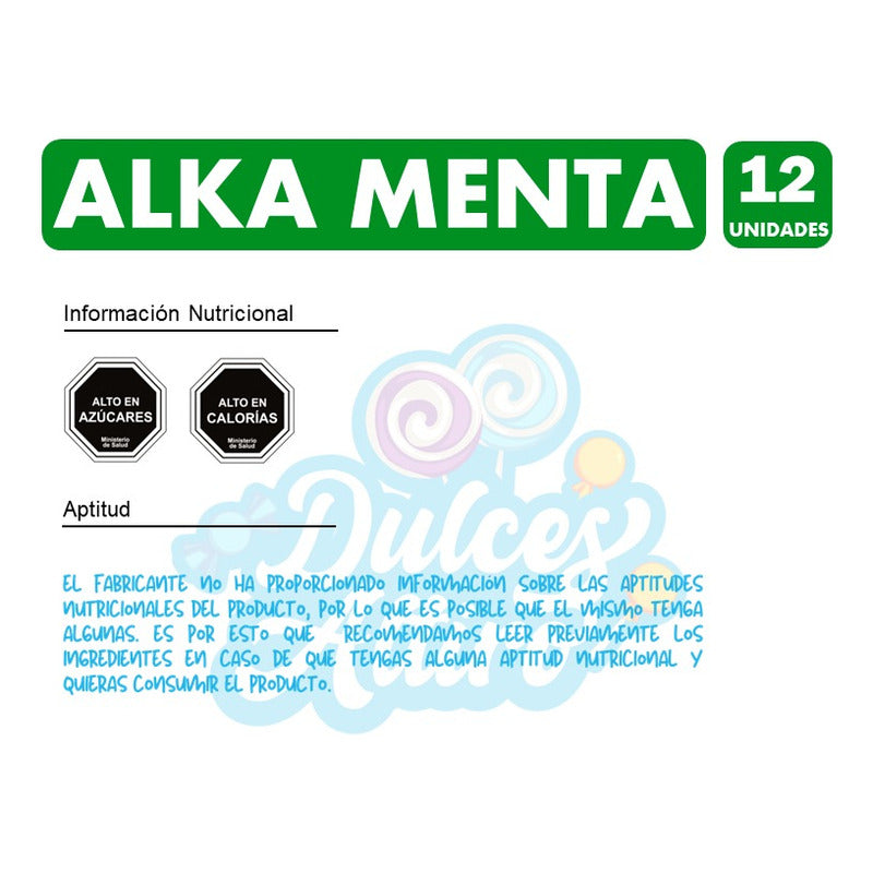 Caramelo Alka Sabor Menta (display 12 Unidades)