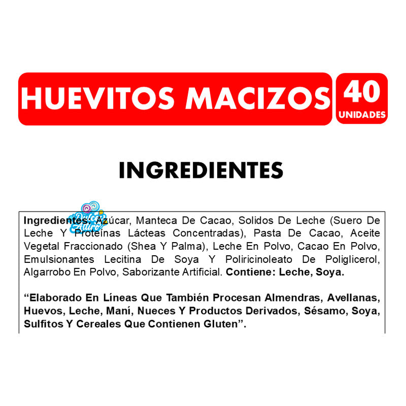 Huevos De Pascua Ambrosoli - Huevos Macizos (bandeja De 40u)