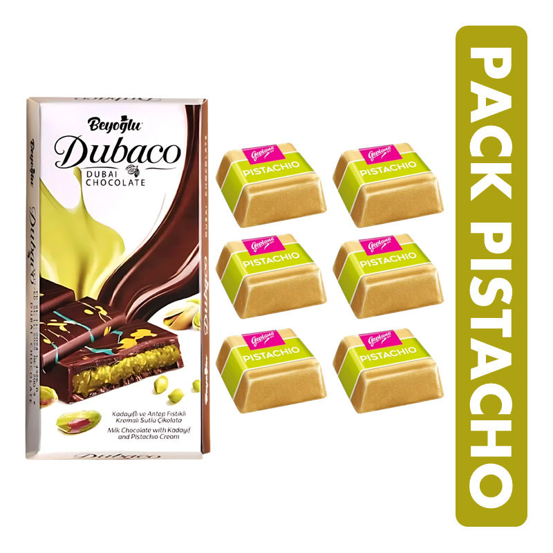 Chocolate Dubai + 6 Mini Chocolates De Pistacho - Viral