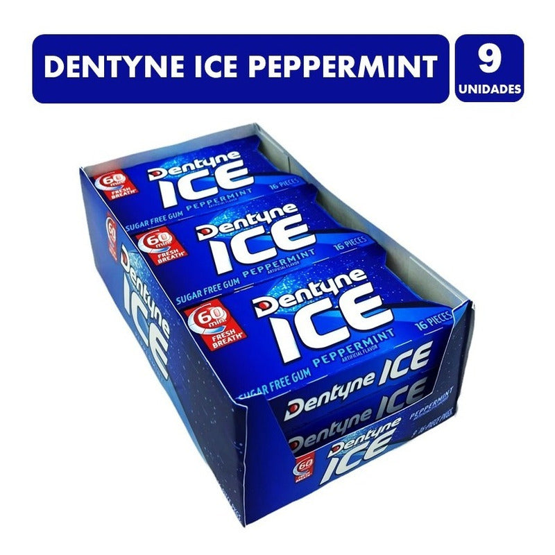Dentyne Azul - Chicle Ice Peppermint (caja Con 9 Unidades)