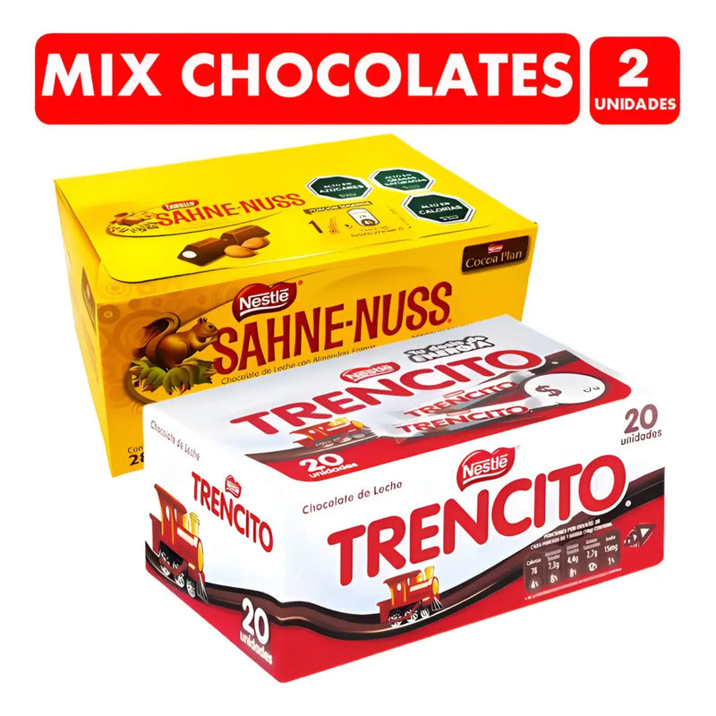 Pack Chocolates Sahne Nuss  Y Trencito De Nestlé (2 Uni)