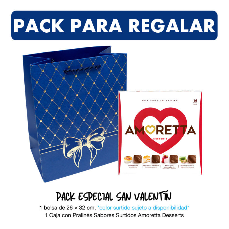 Bombones Amoretta Desserts (caja Roja) + Bolsa De Regalo