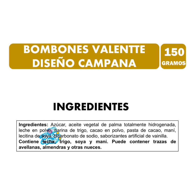 Bombones Valentte Diseño De Campana Especial Navidad (12 U)