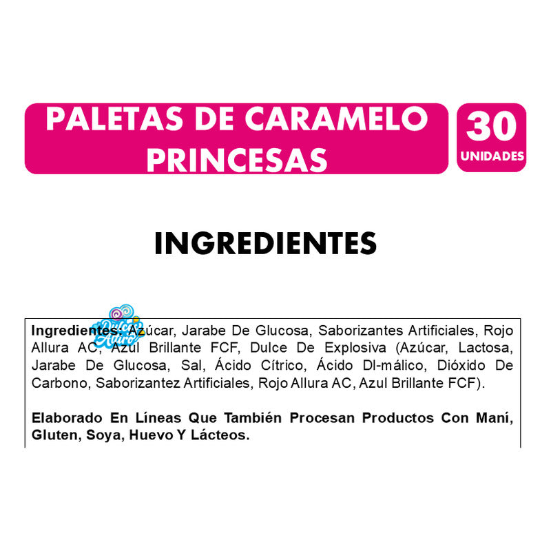 Petazeta  - Paletas Con Peta Zeta De Princesa (30 Uni)