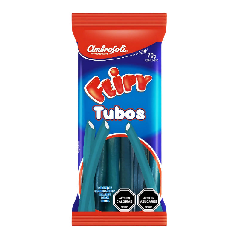 Flipy Tubos - Gomitas Rellenas Sabor Frutal (contiene 70 Gr)