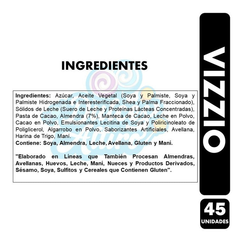 Chocolates - Bombon Vizzio (display De 45 Unidades)