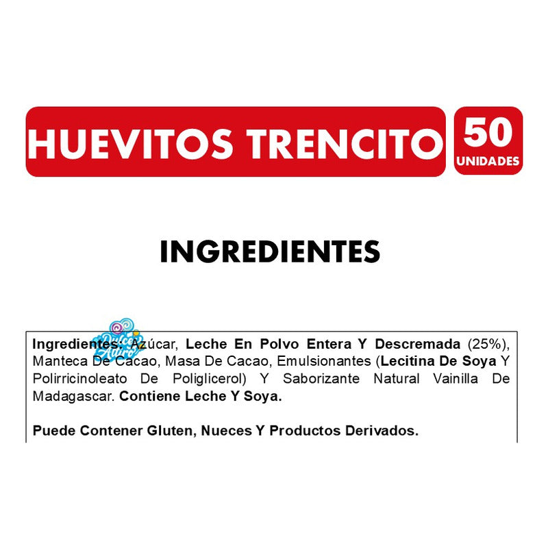 Huevos De Pascua - Chocolate Trencito (bandeja 50 Unidades)