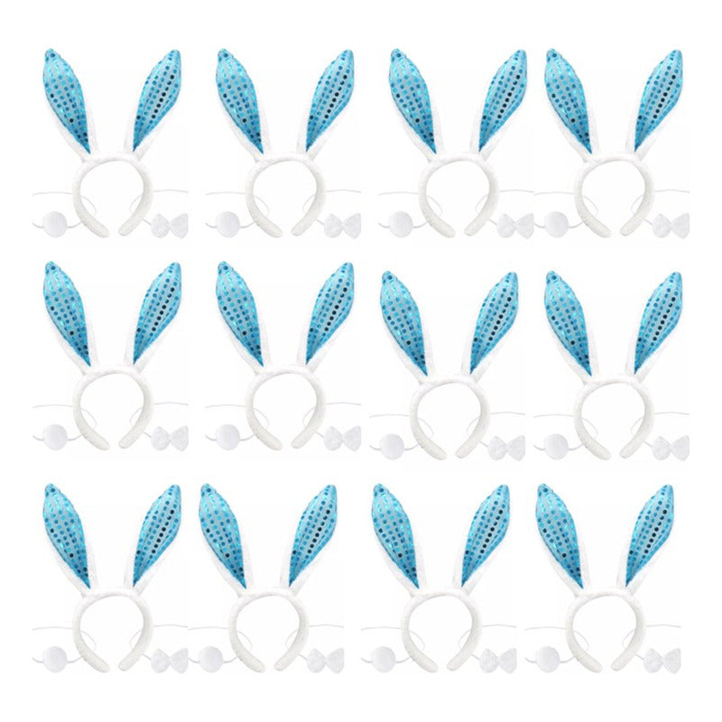 Pack Orejas/corbatín Lentejuelas De Pascua Paraniños(pack12)