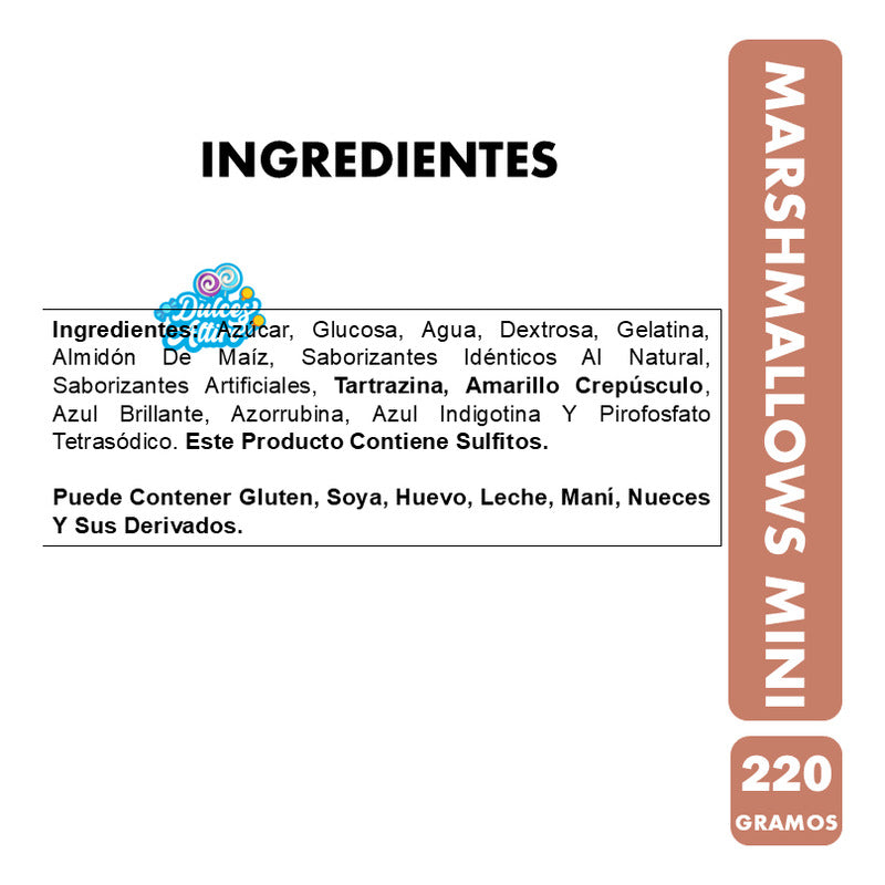 Marshmallows Mini Sabores Frutales De Spak (bolsa De 220 Gr)