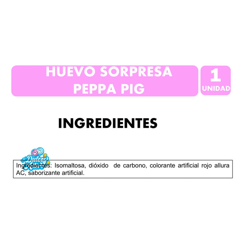 Huevo Sorpresa Peppa Pig Con Caramelos De Hasbro