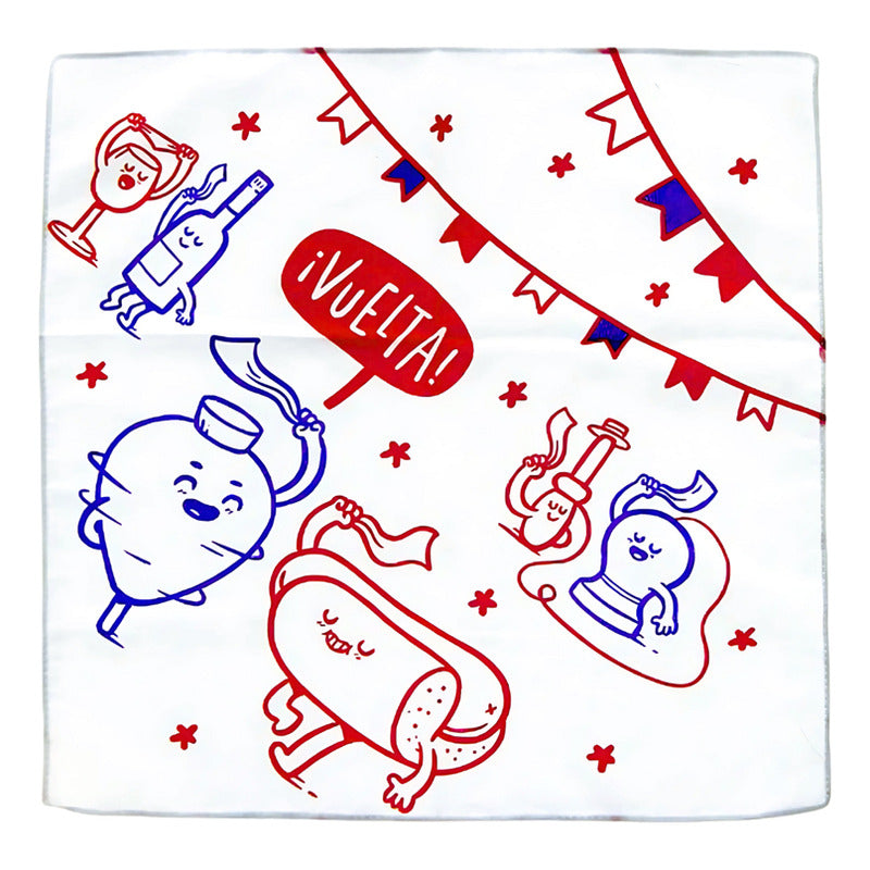 Pañuelo Para El 18 Con Diseño Tipico Entretenido (unitario)