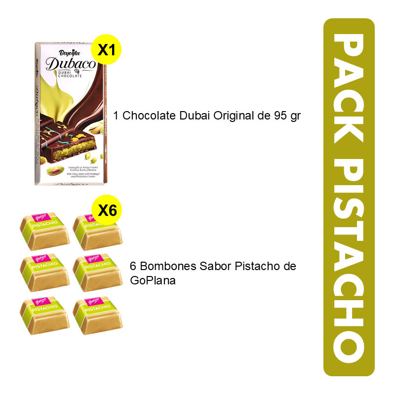 Chocolate Dubai + 6 Mini Chocolates De Pistacho - Viral