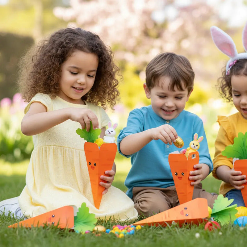 Pack De 12 Cajitas Sorpresa Zanahoria - Especial Pascua