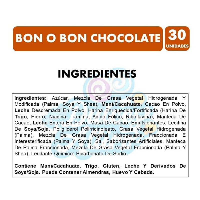 Bon O Bon Chocolate Arcor (caja Con 30 Unidades)